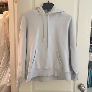 Aritzia TNA Boyfriend Hoodie in Light Blue/Gray